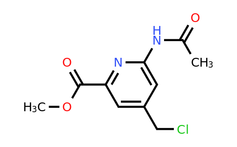 CAS 1393561-96-0 | Methyl 6-(acetylamino)-4-(chloromethyl)pyridine-2-carboxylate