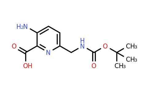 CAS 1393562-86-1 | 3-Amino-6-[[(tert-butoxycarbonyl)amino]methyl]pyridine-2-carboxylic acid