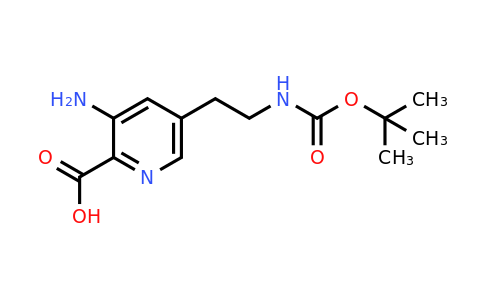 CAS 1393562-92-9 | 3-Amino-5-[2-[(tert-butoxycarbonyl)amino]ethyl]pyridine-2-carboxylic acid