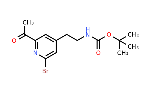 CAS 1393567-55-9 | Tert-butyl 2-(2-acetyl-6-bromopyridin-4-YL)ethylcarbamate