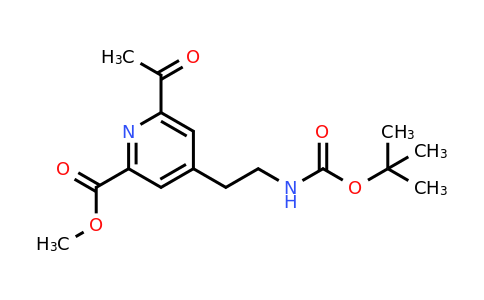 CAS 1393568-16-5 | Methyl 6-acetyl-4-[2-[(tert-butoxycarbonyl)amino]ethyl]pyridine-2-carboxylate