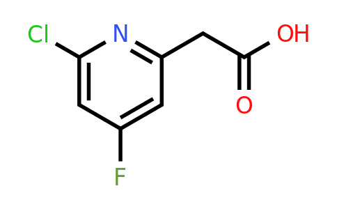 CAS 1393568-31-4 | (6-Chloro-4-fluoropyridin-2-YL)acetic acid