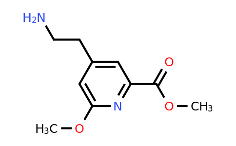 CAS 1393569-36-2 | Methyl 4-(2-aminoethyl)-6-methoxypyridine-2-carboxylate