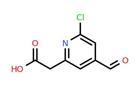 CAS 1393572-15-0 | (6-Chloro-4-formylpyridin-2-YL)acetic acid