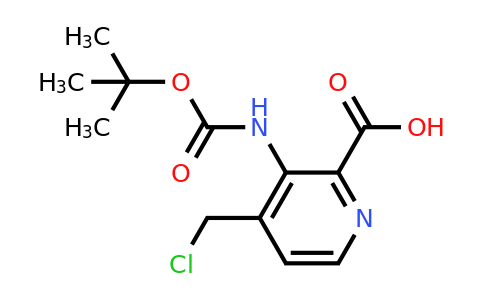 CAS 1393572-39-8 | 3-[(Tert-butoxycarbonyl)amino]-4-(chloromethyl)pyridine-2-carboxylic acid