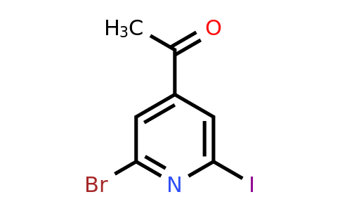 CAS 1393572-63-8 | 1-(2-Bromo-6-iodopyridin-4-YL)ethanone