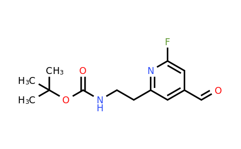 CAS 1393573-07-3 | Tert-butyl 2-(6-fluoro-4-formylpyridin-2-YL)ethylcarbamate