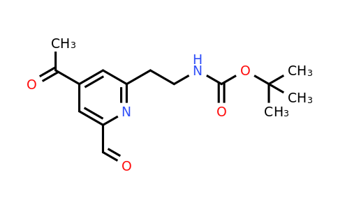 CAS 1393573-55-1 | Tert-butyl 2-(4-acetyl-6-formylpyridin-2-YL)ethylcarbamate