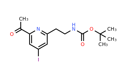 CAS 1393573-76-6 | Tert-butyl 2-(6-acetyl-4-iodopyridin-2-YL)ethylcarbamate