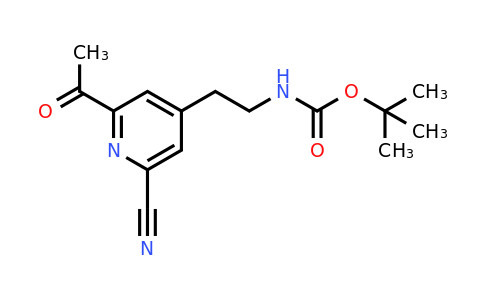 CAS 1393573-88-0 | Tert-butyl 2-(2-acetyl-6-cyanopyridin-4-YL)ethylcarbamate