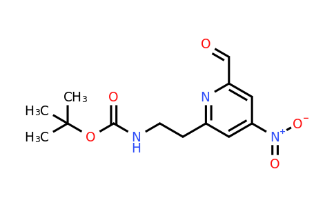 CAS 1393574-47-4 | Tert-butyl 2-(6-formyl-4-nitropyridin-2-YL)ethylcarbamate