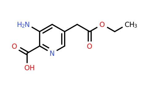 CAS 1393574-72-5 | 3-Amino-5-(2-ethoxy-2-oxoethyl)pyridine-2-carboxylic acid