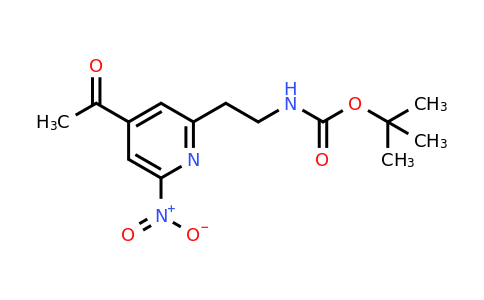 CAS 1393575-11-5 | Tert-butyl 2-(4-acetyl-6-nitropyridin-2-YL)ethylcarbamate
