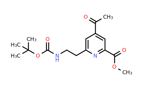 CAS 1393575-29-5 | Methyl 4-acetyl-6-[2-[(tert-butoxycarbonyl)amino]ethyl]pyridine-2-carboxylate