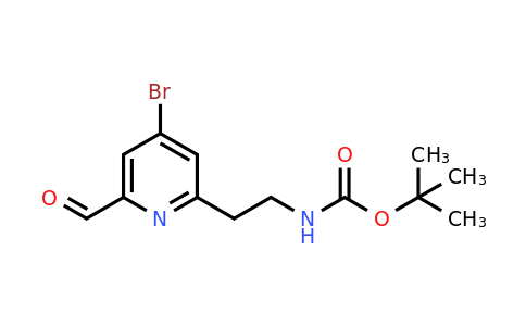 CAS 1393575-50-2 | Tert-butyl 2-(4-bromo-6-formylpyridin-2-YL)ethylcarbamate