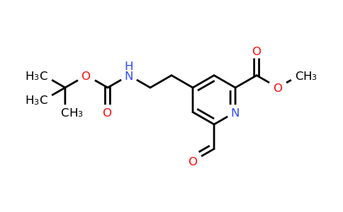 CAS 1393576-55-0 | Methyl 4-[2-[(tert-butoxycarbonyl)amino]ethyl]-6-formylpyridine-2-carboxylate