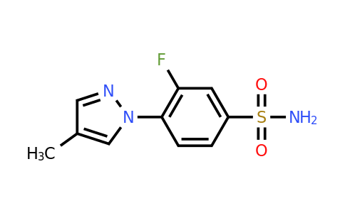 CAS 1394040-26-6 | 3-fluoro-4-(4-methyl-1H-pyrazol-1-yl)benzene-1-sulfonamide
