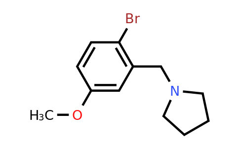 CAS 1394291-43-0 | 1-[(2-Bromo-5-methoxyphenyl)methyl]pyrrolidine