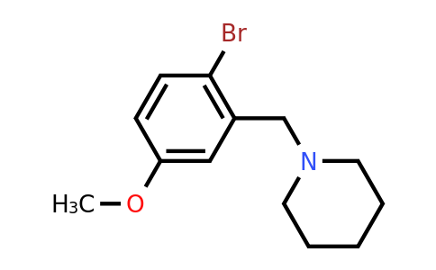 CAS 1394291-60-1 | 1-[(2-Bromo-5-methoxyphenyl)methyl]piperidine