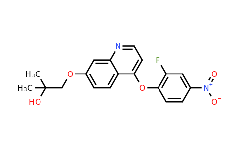 CAS 1394820-99-5 | 1-((4-(2-Fluoro-4-nitrophenoxy)quinolin-7-yl)oxy)-2-methylpropan-2-ol