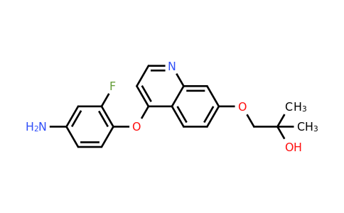 CAS 1394821-00-1 | 1-((4-(4-Amino-2-fluorophenoxy)quinolin-7-yl)oxy)-2-methylpropan-2-ol