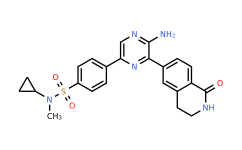 CAS 1396771-17-7 | 4-[5-amino-6-(1-oxo-1,2,3,4-tetrahydroisoquinolin-6-yl)pyrazin-2-yl]-N-cyclopropyl-N-methylbenzene-1-sulfonamide