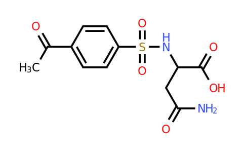 CAS 1396962-98-3 | 2-(4-Acetylbenzenesulfonamido)-3-carbamoylpropanoic acid