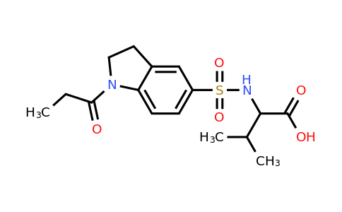 CAS 1396966-37-2 | 3-Methyl-2-(1-propionylindoline-5-sulfonamido)butanoic acid