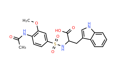 CAS 1396966-98-5 | 2-(4-acetamido-3-methoxybenzenesulfonamido)-3-(1H-indol-3-yl)propanoic acid