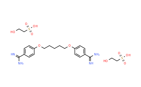 CAS 140-64-7 | bis(2-hydroxyethane-1-sulfonic acid); 4-{[5-(4-carbamimidoylphenoxy)pentyl]oxy}benzene-1-carboximidamide