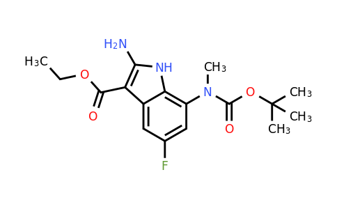 CAS 1400808-16-3 | 2-Amino-7-(Boc-methyl-amino)-5-fluoro-1H-indole-3-carboxylic acid ethyl ester