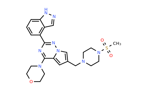 CAS 1401334-24-4 | 2-(1H-Indazol-4-yl)-6-[[4-(methylsulfonyl)-1-piperazinyl]methyl]-4-(4-morpholinyl)pyrrolo[2,1-f][1,2,4]triazine