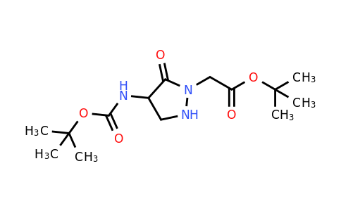 CAS 140182-12-3 | tert-butyl 2-(4-((tert-butoxycarbonyl)amino)-5-oxopyrazolidin-1-yl)acetate