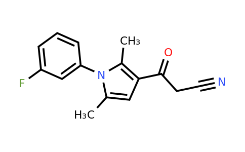 CAS 1403568-11-5 | 3-(1-(3-Fluorophenyl)-2,5-dimethyl-1H-pyrrol-3-yl)-3-oxopropanenitrile