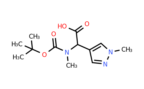 CAS 1404735-99-4 | 2-{[(tert-butoxy)carbonyl](methyl)amino}-2-(1-methyl-1H-pyrazol-4-yl)acetic acid