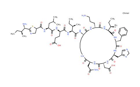 CAS 1405-87-4 | (4R)-5-(((2S,3R)-1-(((3S,6R,9S,12R,15S,18R,21S)-9-((1H-imidazol-4-yl)methyl)-3-(2-amino-2-oxoethyl)-18-(3-aminopropyl)-12-benzyl-15-((R)-sec-butyl)-6-(carboxymethyl)-2,5,8,11,14,17,20-heptaoxo-1,4,7,10,13,16,19-heptaazacyclopentacosan-21-yl)amino)-3-methy