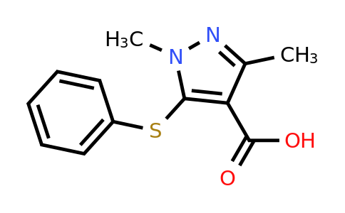 CAS 1405124-86-8 | 1,3-dimethyl-5-(phenylsulfanyl)-1H-pyrazole-4-carboxylic acid