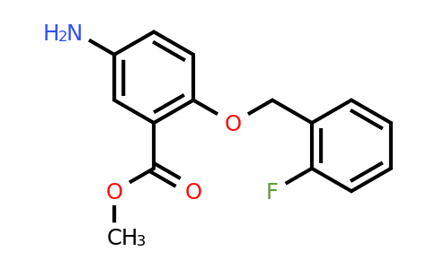 CAS 1406643-43-3 | Methyl 5-amino-2-((2-fluorobenzyl)oxy)benzoate