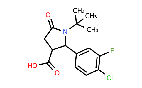 CAS 1408761-55-6 | 1-tert-butyl-2-(4-chloro-3-fluorophenyl)-5-oxopyrrolidine-3-carboxylic acid
