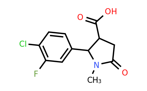 CAS 1409431-63-5 | 2-(4-chloro-3-fluorophenyl)-1-methyl-5-oxopyrrolidine-3-carboxylic acid