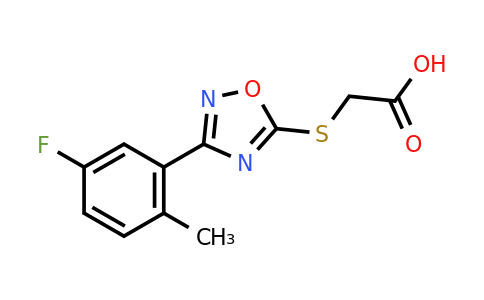 CAS 1410597-97-5 | 2-{[3-(5-fluoro-2-methylphenyl)-1,2,4-oxadiazol-5-yl]sulfanyl}acetic acid