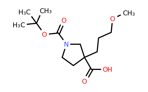CAS 1411152-66-3 | 1-tert-butoxycarbonyl-3-(3-methoxypropyl)pyrrolidine-3-carboxylic acid