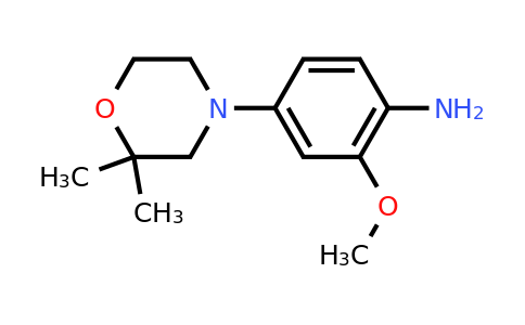 CAS 1411418-67-1 | 4-(2,2-dimethylmorpholin-4-yl)-2-methoxyaniline