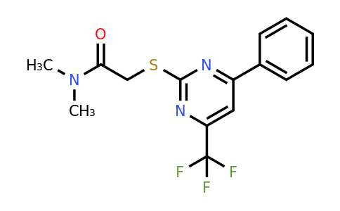 CAS 1412228-85-3 | N,N-Dimethyl-2-((4-phenyl-6-(trifluoromethyl)pyrimidin-2-yl)thio)acetamide