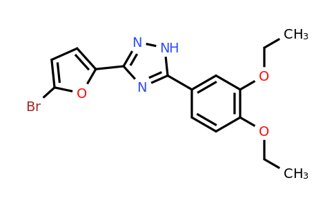 CAS 1416338-69-6 | 3-(5-Bromofuran-2-yl)-5-(3,4-diethoxyphenyl)-1H-1,2,4-triazole