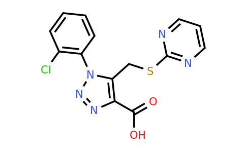 CAS 1416341-59-7 | 1-(2-Chlorophenyl)-5-((pyrimidin-2-ylthio)methyl)-1H-1,2,3-triazole-4-carboxylic acid
