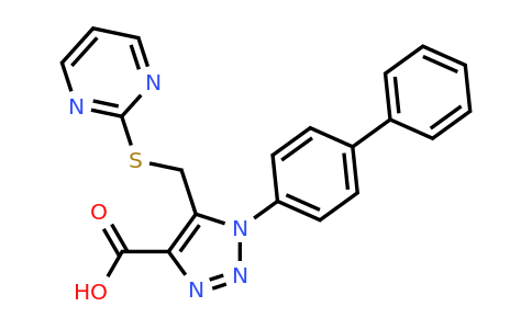 CAS 1416341-71-3 | 1-([1,1'-Biphenyl]-4-yl)-5-((pyrimidin-2-ylthio)methyl)-1H-1,2,3-triazole-4-carboxylic acid