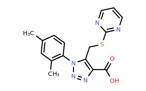 CAS 1416343-15-1 | 1-(2,4-Dimethylphenyl)-5-((pyrimidin-2-ylthio)methyl)-1H-1,2,3-triazole-4-carboxylic acid