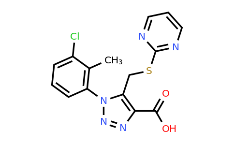 CAS 1416343-47-9 | 1-(3-Chloro-2-methylphenyl)-5-((pyrimidin-2-ylthio)methyl)-1H-1,2,3-triazole-4-carboxylic acid