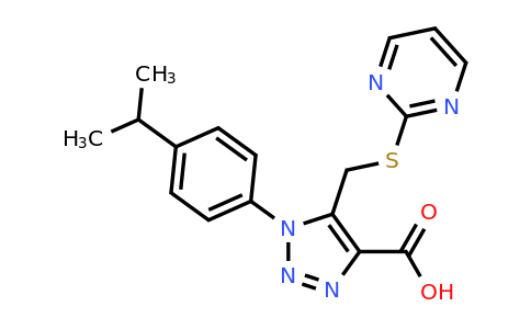 CAS 1416344-07-4 | 1-(4-Isopropylphenyl)-5-((pyrimidin-2-ylthio)methyl)-1H-1,2,3-triazole-4-carboxylic acid